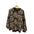 ツンドラ tundra 90s カナダ製 FOR BACHRACH 総柄 クルーネック ニット メンズ import:L