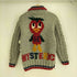 ヒステリックグラマー HYSTERIC GLAMOUR 00-90S 初期 ウール 両面 デザイン刺繍 カウチンニット Y2K メンズ FREE