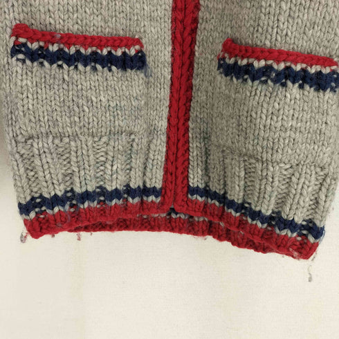 ヒステリックグラマー HYSTERIC GLAMOUR 00-90S 初期 ウール 両面 デザイン刺繍 カウチンニット Y2K メンズ FREE