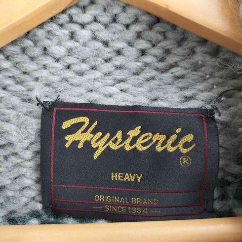 ヒステリックグラマー HYSTERIC GLAMOUR 00-90S 初期 ウール 両面 デザイン刺繍 カウチンニット Y2K メンズ FREE