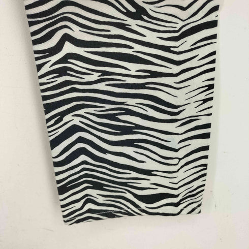 ザラ ZARA ゼブラ柄ボタンフライデニムパンツ レディース 38