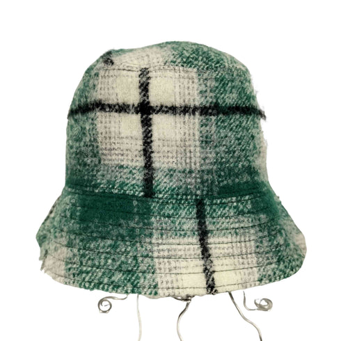 アンユーズド UNUSED アルパカウール チェック バケットハット メンズ 1
