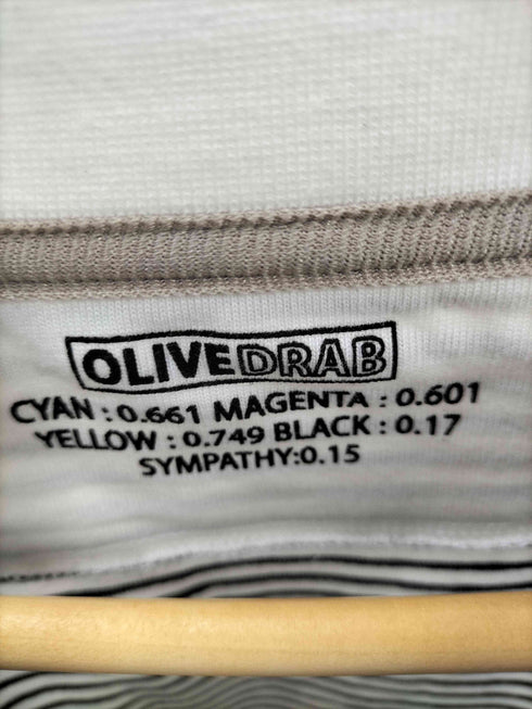 OLIVEDRAB CARRY キャリー ポケット スウェット ボーダー ドローコード付き メンズ import:L