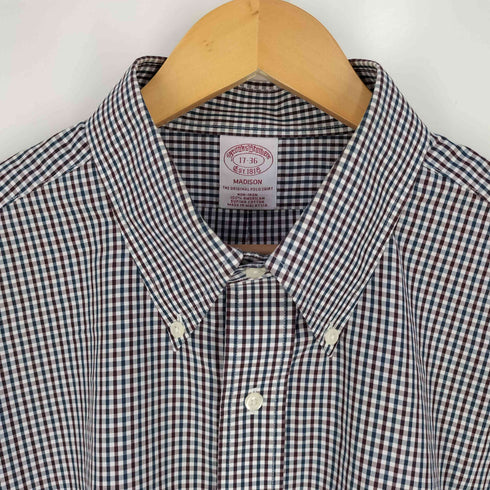 ブルックスブラザーズ BROOKS BROTHERS MADISON AMERICA SUPIMA COTTON チェック BDシャツ メンズ 17-36