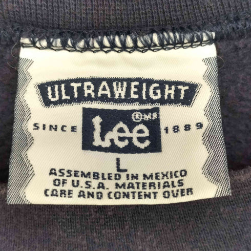 リー Lee 90-00S ULTRAWEIGHT 消防署 ロゴ プリント ヘヴィオンス クルーネック スウェット プルオーバー メンズ import:L