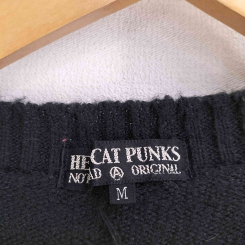 HELL CAT PUNKS 00S アクリル混 ナイロン ドクロ ニット Y2K レディース JPN:M