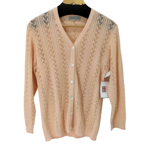 アクアスキュータム AQUASCUTUM アクリル混 レースニットカーディガン レディース  9