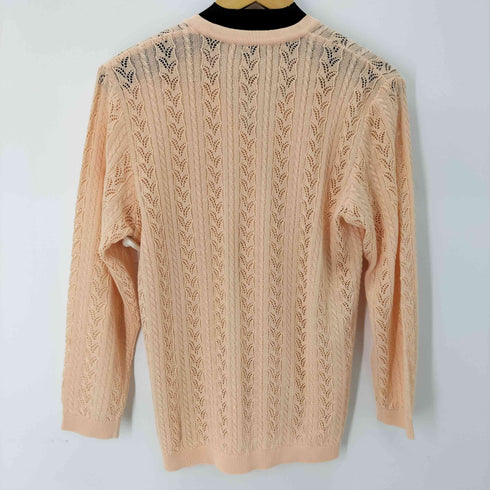 アクアスキュータム AQUASCUTUM アクリル混 レースニットカーディガン レディース  9