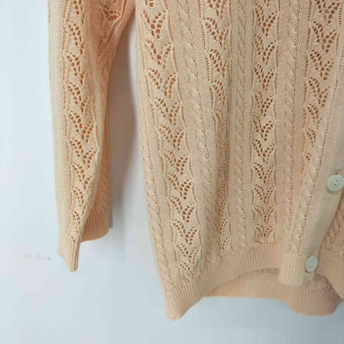 アクアスキュータム AQUASCUTUM アクリル混 レースニットカーディガン レディース  9