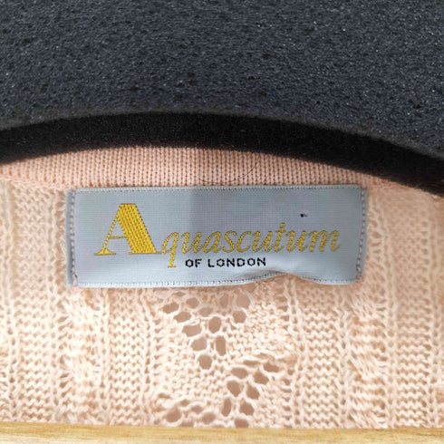 アクアスキュータム AQUASCUTUM アクリル混 レースニットカーディガン レディース  9
