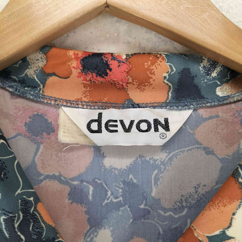 DEVON 花柄ボックス開襟シャツ レディース