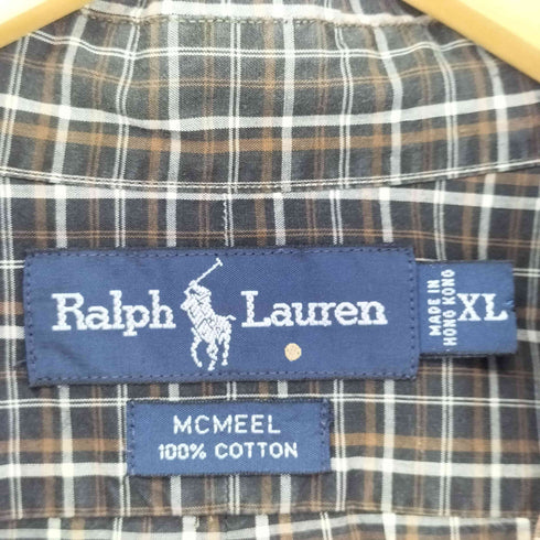 ラルフローレン RALPH LAUREN mcmeel チェック BDシャツ メンズ import:XL