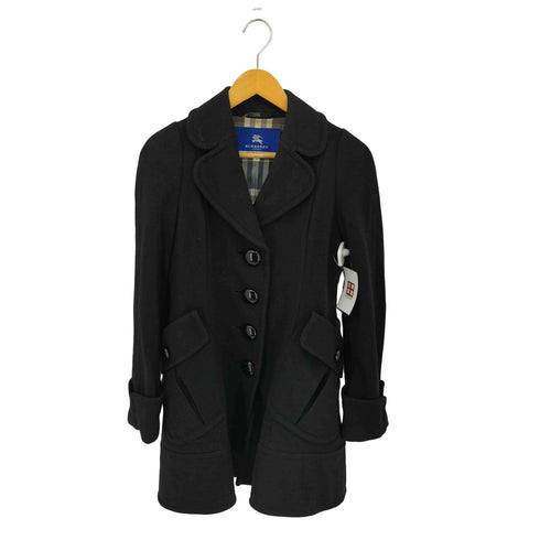 バーバリーブルーレーベル BURBERRY BLUE LABEL 裏地ノバチェック ウール チェスターコート レディース 36