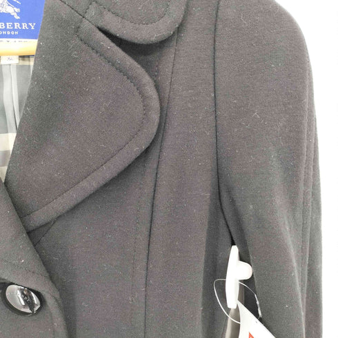 バーバリーブルーレーベル BURBERRY BLUE LABEL 裏地ノバチェック ウール チェスターコート レディース 36