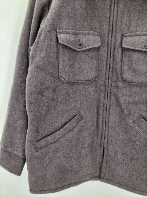 メルトン melton 70S 動物小文字タグ USA製 裏地キルティング ウール メルトン ジップアップ ジャケット ドンキー ジャケット メンズ import:L