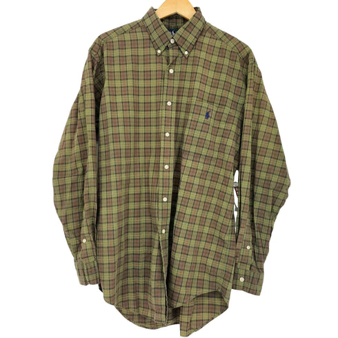 ラルフローレン RALPH LAUREN classic fit ポニー刺繍 チェック BDシャツ メンズ import:M