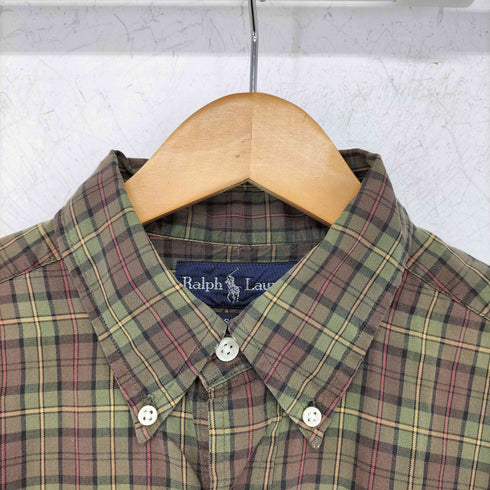 ラルフローレン RALPH LAUREN classic fit ポニー刺繍 チェック BDシャツ メンズ import:M
