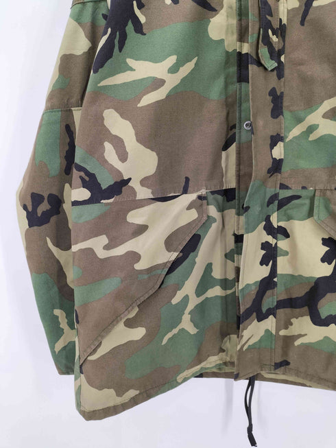 ユーエスアーミー U.S. ARMY 90S COLD WEATHER CAMOFLAGE ECWCS GEN1 コールドウェザー ウッドランドカモ 迷彩柄 ミリタリー マウンテン パーカー ジャケット 1996年製 メンズ MEDIUM-LONG