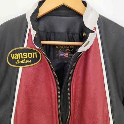 バンソン VANSON RJVシングルレザージャケット メンズ US:38