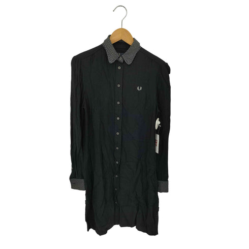 フレッドペリー FRED PERRY 襟チェック切替 レーヨン シャツワンピース レディース US:4