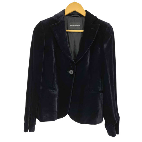 エンポリオアルマーニ EMPORIO ARMANI OLD ベロア テーラードジャケット レディース