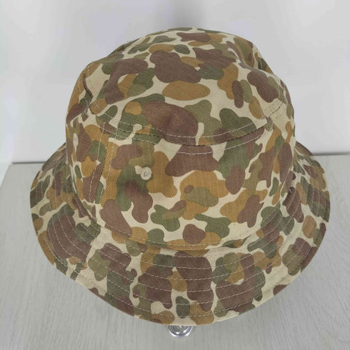 ニューエラ NEW ERA ロゴ刺繍 カモ柄バケットハット メンズ MEDIUM-LARGE