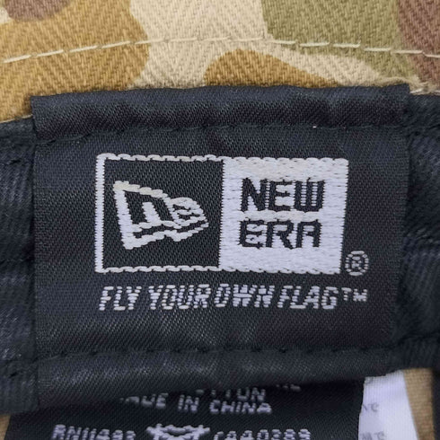 ニューエラ NEW ERA ロゴ刺繍 カモ柄バケットハット メンズ MEDIUM-LARGE