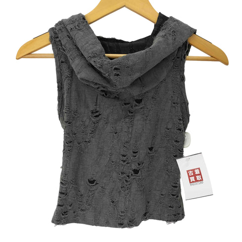 クロップドタンクトップ フード付き グランジ レディース import:S