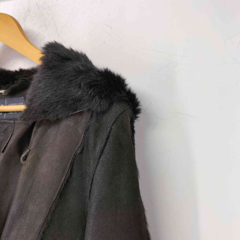 アルマーニジーンズ ARMANI JEANS 裏地ファー パッチワークレザー ジャケット レディース FR:34