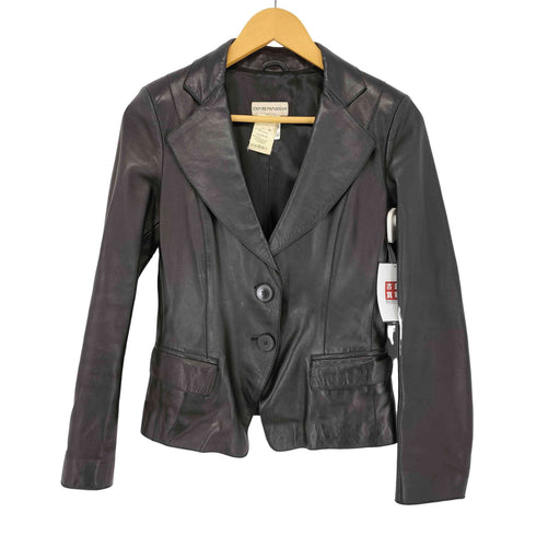 エンポリオアルマーニ EMPORIO ARMANI レザーテーラードジャケット レディース EUR:40