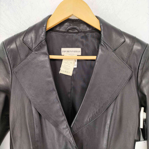エンポリオアルマーニ EMPORIO ARMANI レザーテーラードジャケット レディース EUR:40
