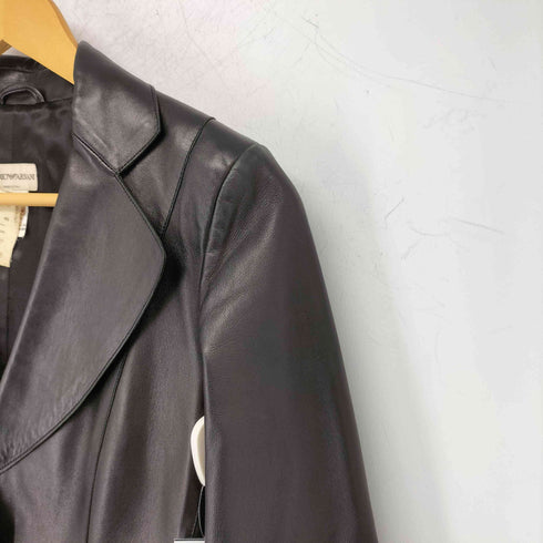 エンポリオアルマーニ EMPORIO ARMANI レザーテーラードジャケット レディース EUR:40