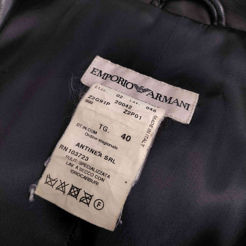 エンポリオアルマーニ EMPORIO ARMANI レザーテーラードジャケット レディース EUR:40