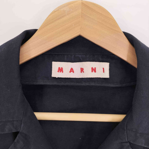 マルニ MARNI ポルトガル製 3B リネン混 マルチポケット クロップド ジャケット レディース EUR:40