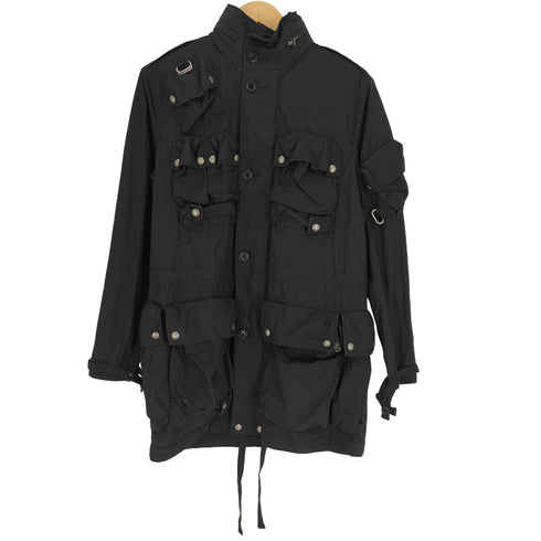 ラルフローレン RALPH LAUREN スイス軍 ミリタリー M-60 エポレット Dカン マルチポケット 2WAY スタンドネック ジャケット レディース import:S