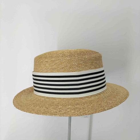 カシラ CA4LA ボーダー柄 麦わらカンカン帽 レディース JPN:M