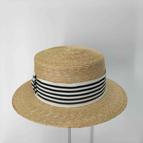 カシラ CA4LA ボーダー柄 麦わらカンカン帽 レディース JPN:M