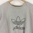 アディダス adidas 90S USA製 トレフォイルロゴ 刺繍 裏起毛 ポリコットン ラグランスリーブ クルーネック スウェット メンズ import:L