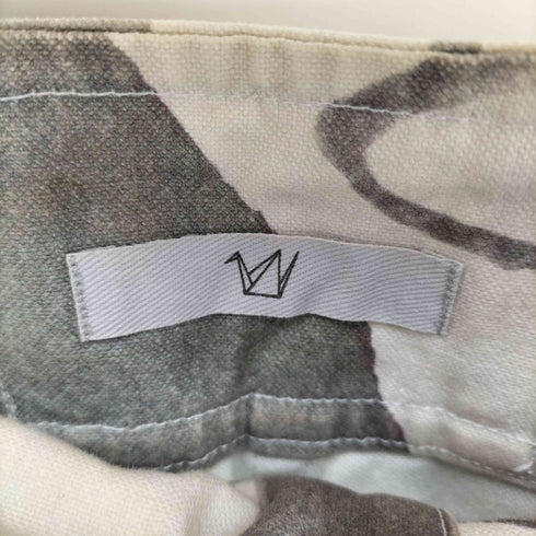 オオタ ohta 15AW 総柄 ウサギ 瓶 石 サイドフリンジ ワイド パンツ メンズ W2