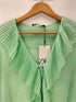 ザラ ZARA NWT COMBINATION RUFFLED BLOUSE コンビネーションn フリル ブラウス レディース import:XS