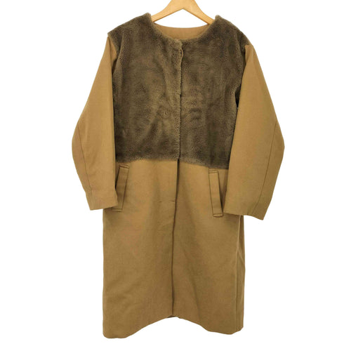 チャオパニック Ciaopanic ファードッキング ノーカラーコート レディース JPN:M