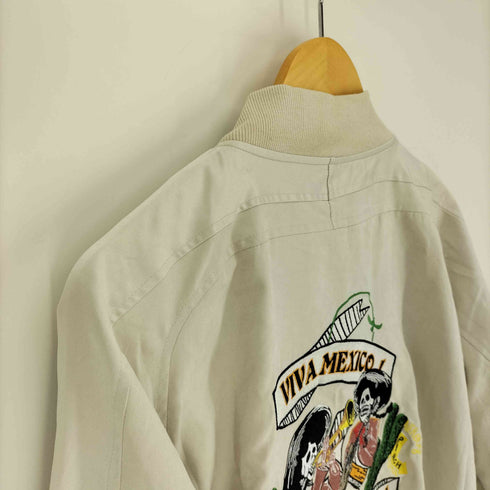 アミナ Amina VIVA MEXICO スカル刺繍 ジップアップ ブルゾン メンズ