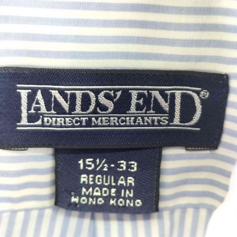 ランズエンド LANDS END ストライプ L/S BDシャツ メンズ 15 2/1-3