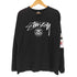 ステューシー Stussy 00s メキシコ製 コットン フロントロゴプリント クルーネック長袖Tシャツ メンズ import:M