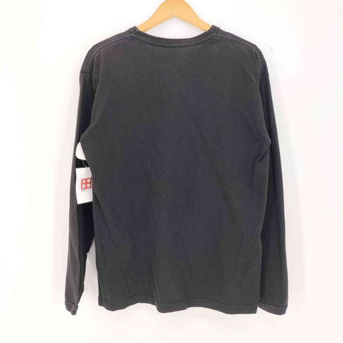 ステューシー Stussy 00s メキシコ製 コットン フロントロゴプリント クルーネック長袖Tシャツ メンズ import:M