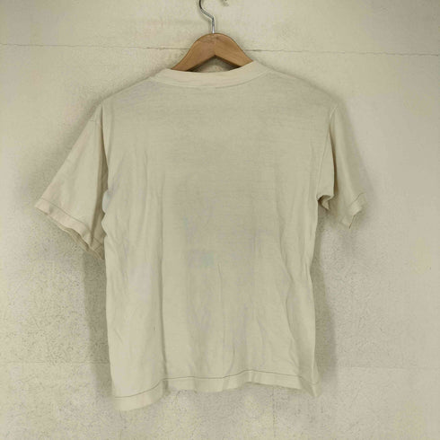袖裾シングル フロントプリントクルーネックTシャツ メンズ