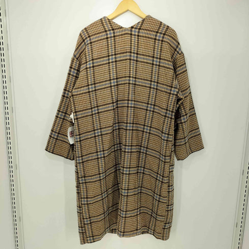 オリーブデオリーブ OLIVE des OLIVE スナップボタン 千鳥格子柄ロングコート レディース import:M