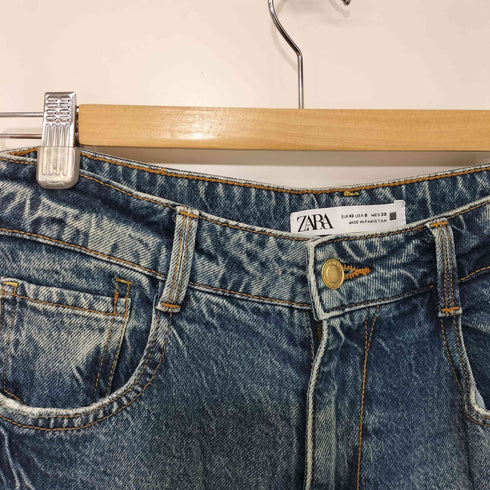 ザラ ZARA ジップフライ ストレートデニムパンツ レディース EUR:40-42