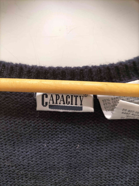 CAPACITY FLORIST 3D 総柄 レーヨン コットン ニット ベスト レディース import:L