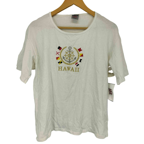オニータ ONEITA 80S 刺繍ロゴTシャツ レディース import:L